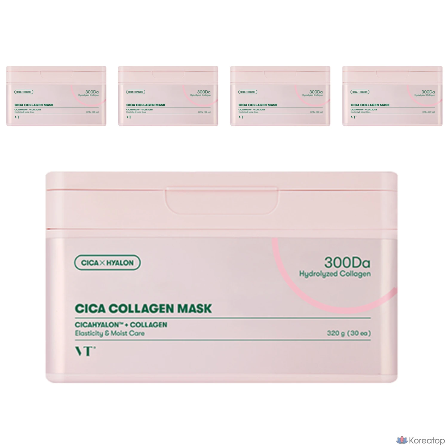 VT Cosmetics Cica Collagen Mask, 30 штук, 5 упаковок