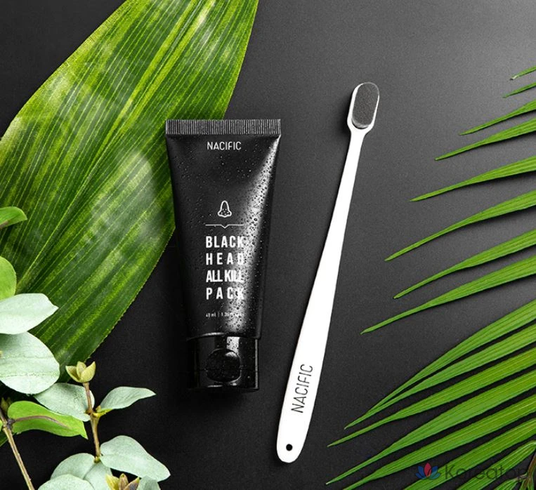 Набор NACIFIC Blackhead All-Kill Wash-Off Mask Pack, маска для носа + кисточка для удаления черных точек, 1 комплект, 4 штуки, фото 3