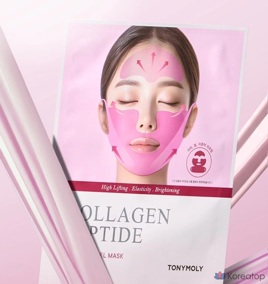 Гелевая маска Tony Moly Collagen Peptide 3X Lifting Gel Mask, 1 упаковка, 15 штук, фото 2