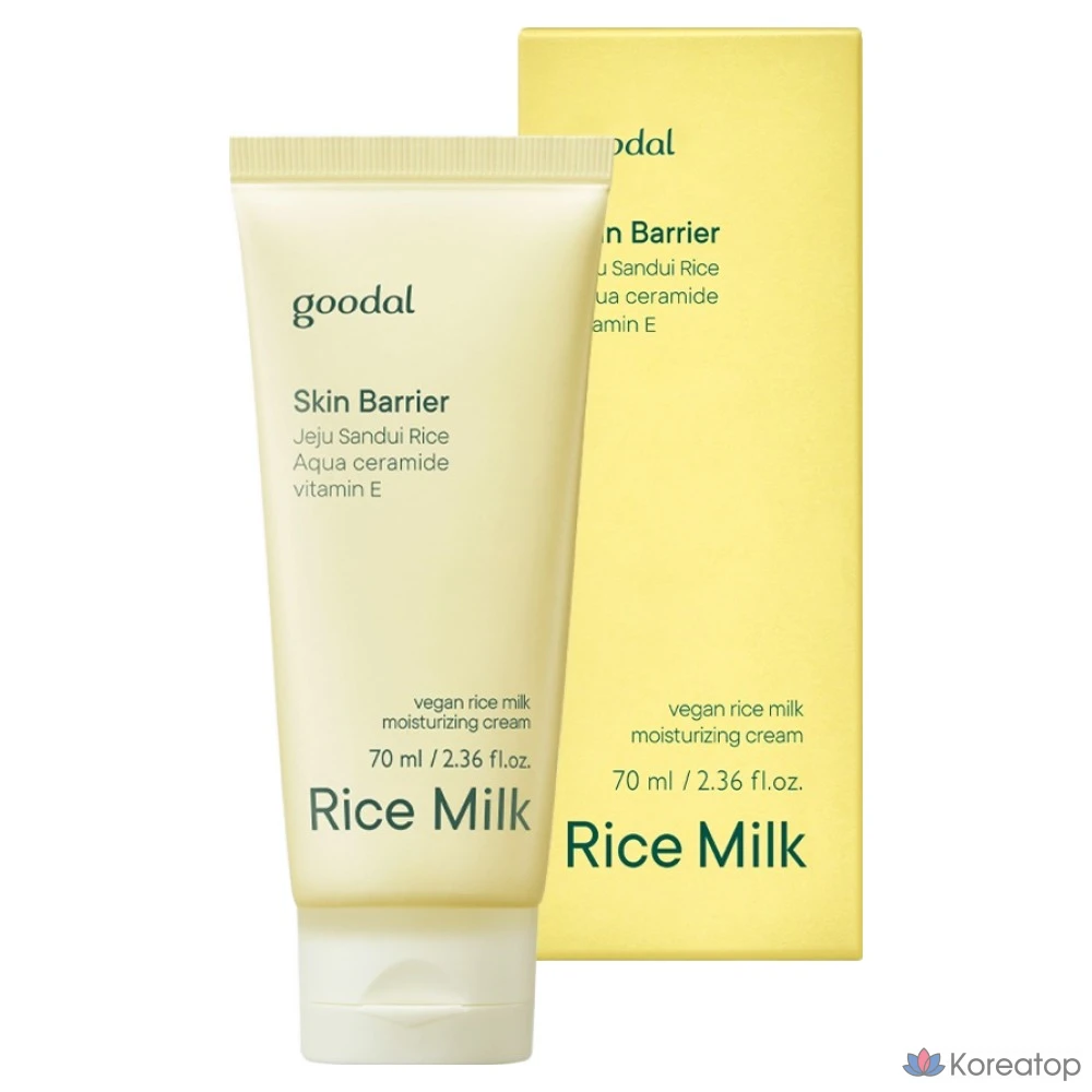 Увлажняющий крем Goodal на основе рисового молока, 70 мл, 1 шт.