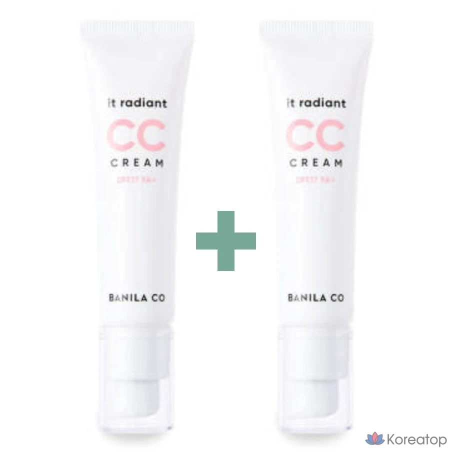 Крем Vanillaco Vegan It Radiant CC Glowing UV Protection Tone-Up Cream, 30 мл, 1 шт., 5 шт., двойной набор 1+1