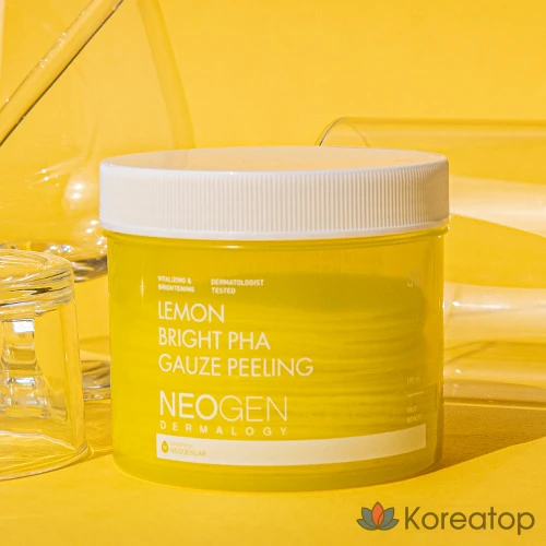 Отшелушивающие подушечки Neogen Lemon Bright Paha Gauze, 190 мл, 30 листов, 1 шт.