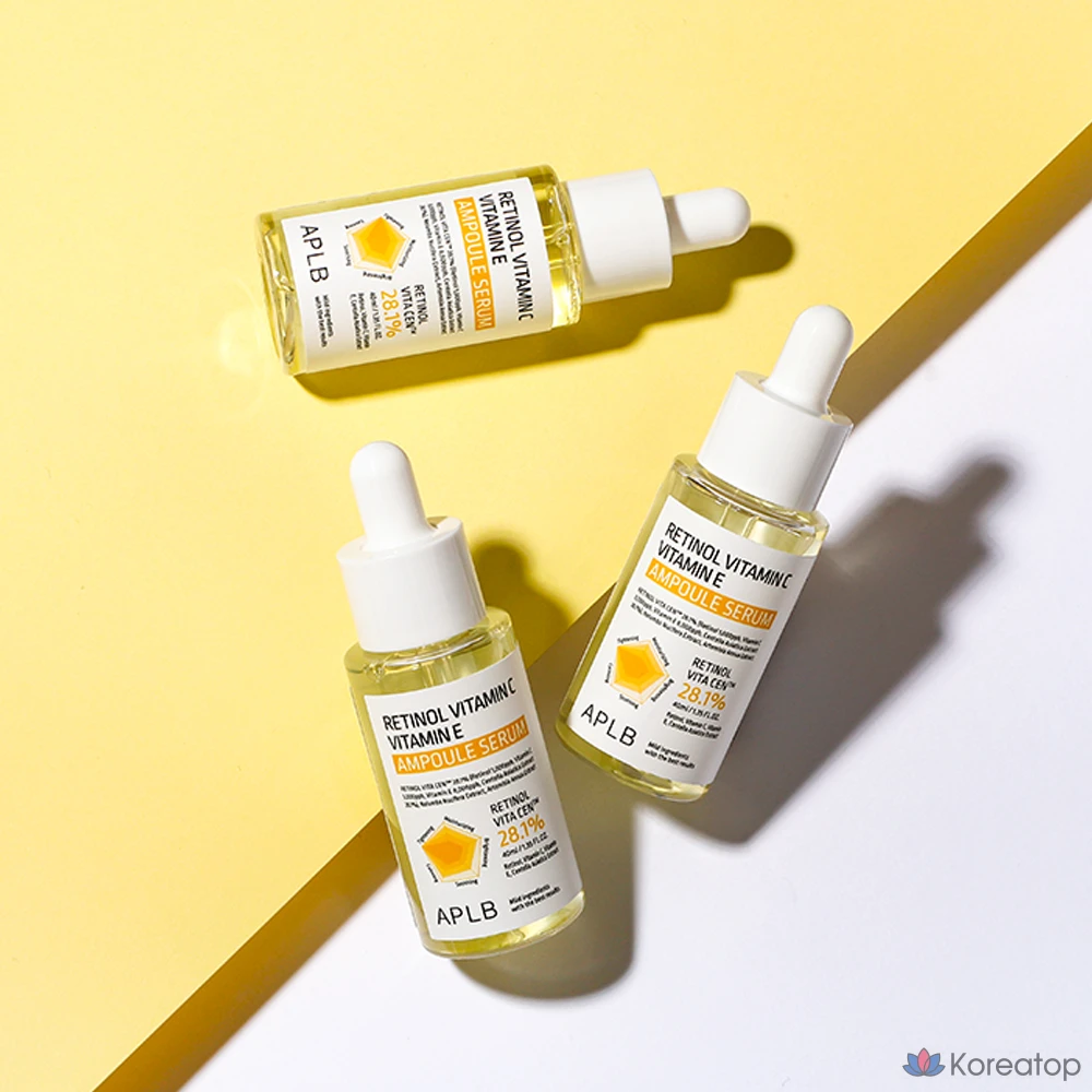 Ампульная сыворотка APLB Retinol Vitamin C Vitamin E Ampoule Serum, 40 мл, 1 шт.