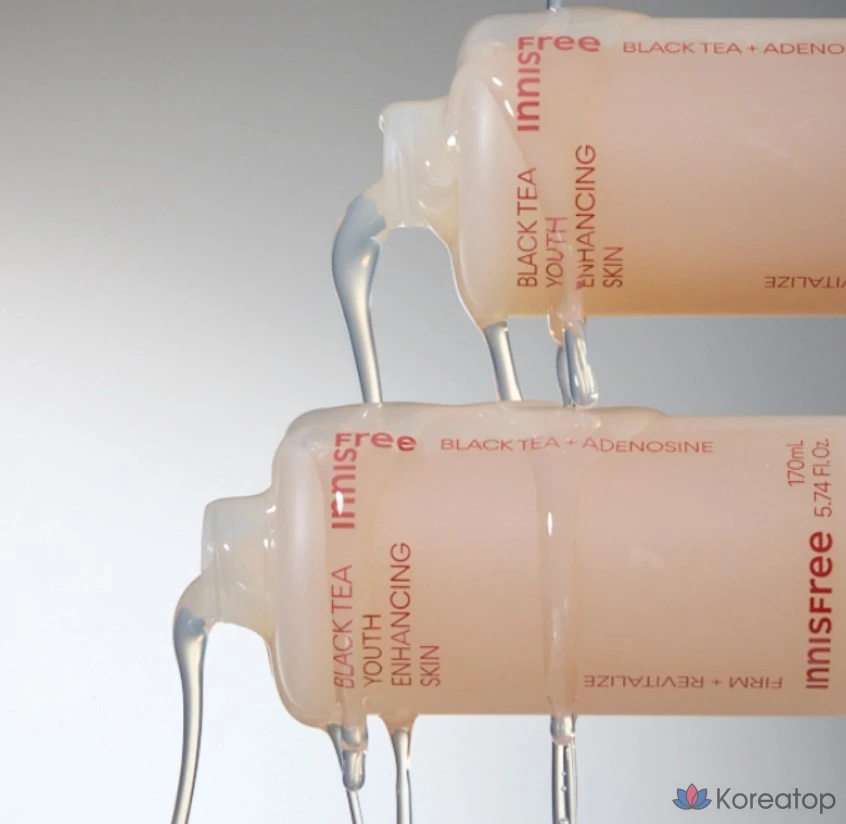 Набор для ухода за кожей Innisfree Black Tea Youth Enhancing Skincare Set, 170 мл, 3 набора., фото 5