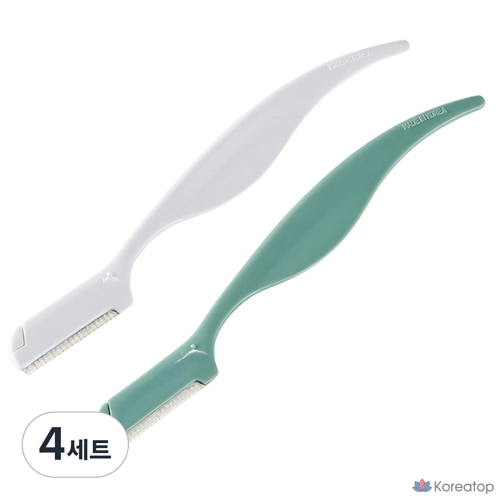 Набор из 2 лезвий для коррекции бровей FMGT Daily Beauty Tools, 1-шаговый, разные цвета, 4 комплекта.