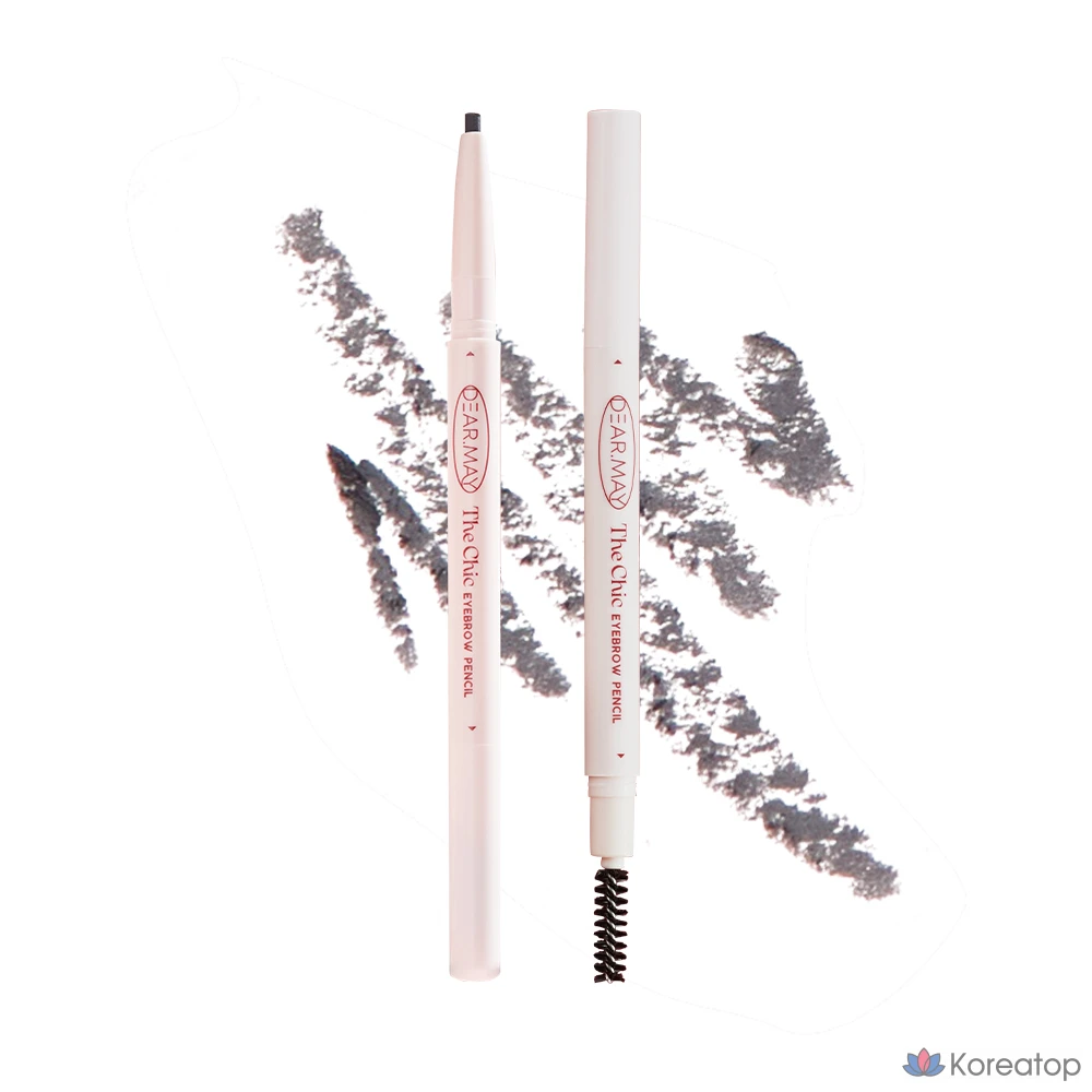 Карандаш для бровей DEARMAY The Chic, 0,18 г, 1 шт., цвет 01 пепельно-серый.