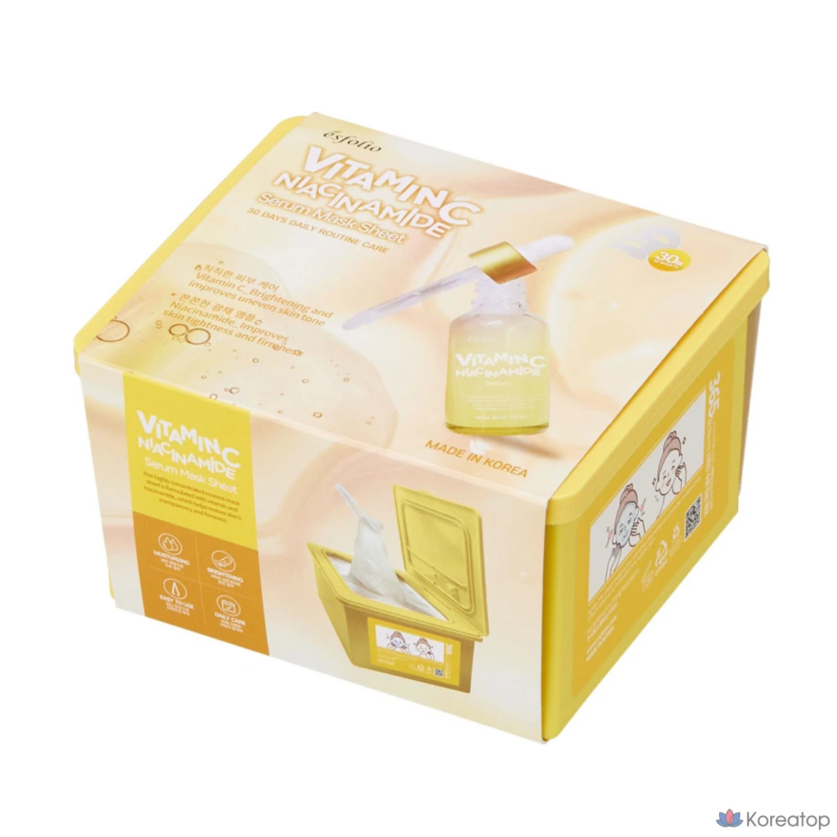 Набор из 30 масок-эссенций Esfolio с витамином С / 13 флаконов ампул с витамином С / 3 упаковки по 30 масок