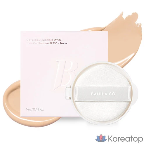Сменный блок тонального крема Vanillaco Covericious Ultimate White Moisture Cushion Foundation, 14 г, 22 оттенка, натуральный цвет, 1 шт.