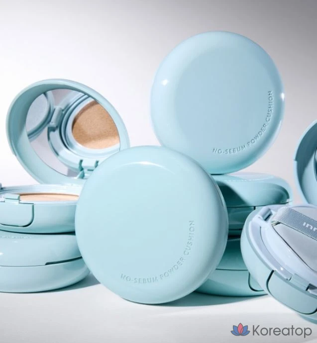 Сменный блок пудры-кушона Innisfree New No-Sebum Powder Cushion Refill SPF35 PA++ 14 г, цвет 17N, слоновая кость, 1 шт., фото 5