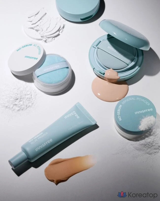 Сменный блок пудры-кушона Innisfree New No-Sebum Powder Cushion Refill SPF35 PA++ 14 г, цвет 17N, слоновая кость, 1 шт., фото 6