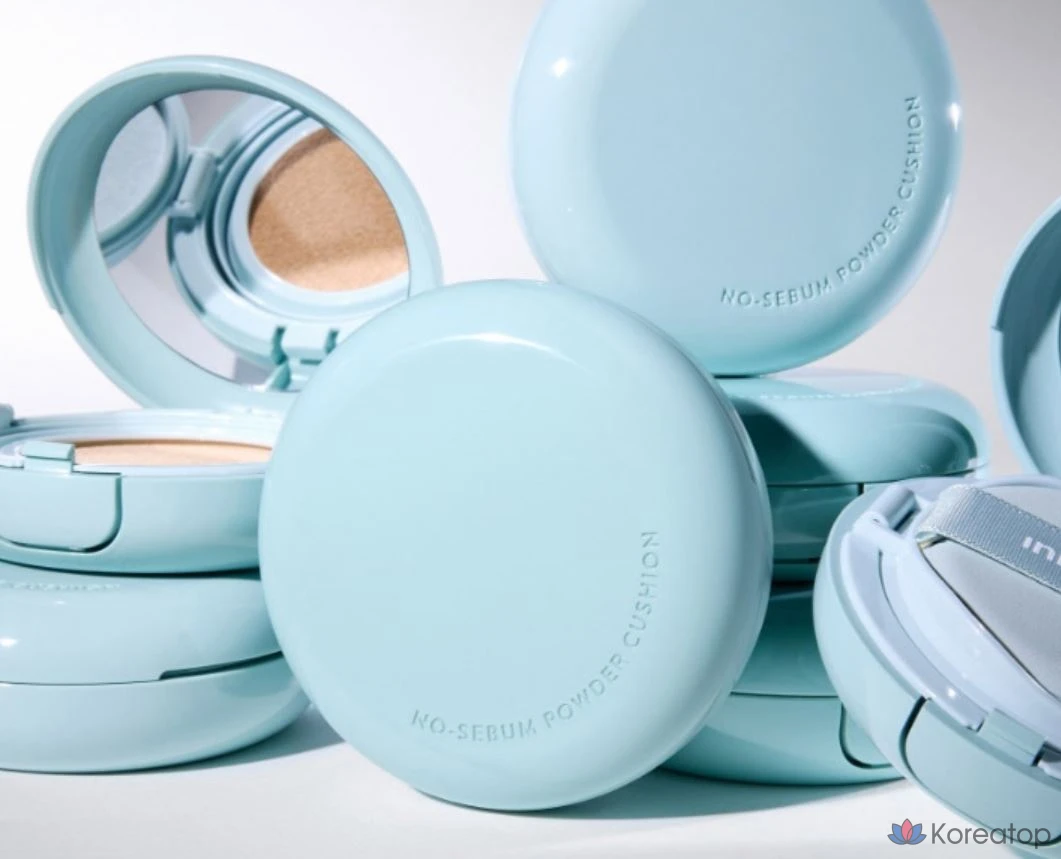 Innisfree No-Sebum Powder Cushion 14 г, Роза и ваниль (21C), 1 шт., фото 5
