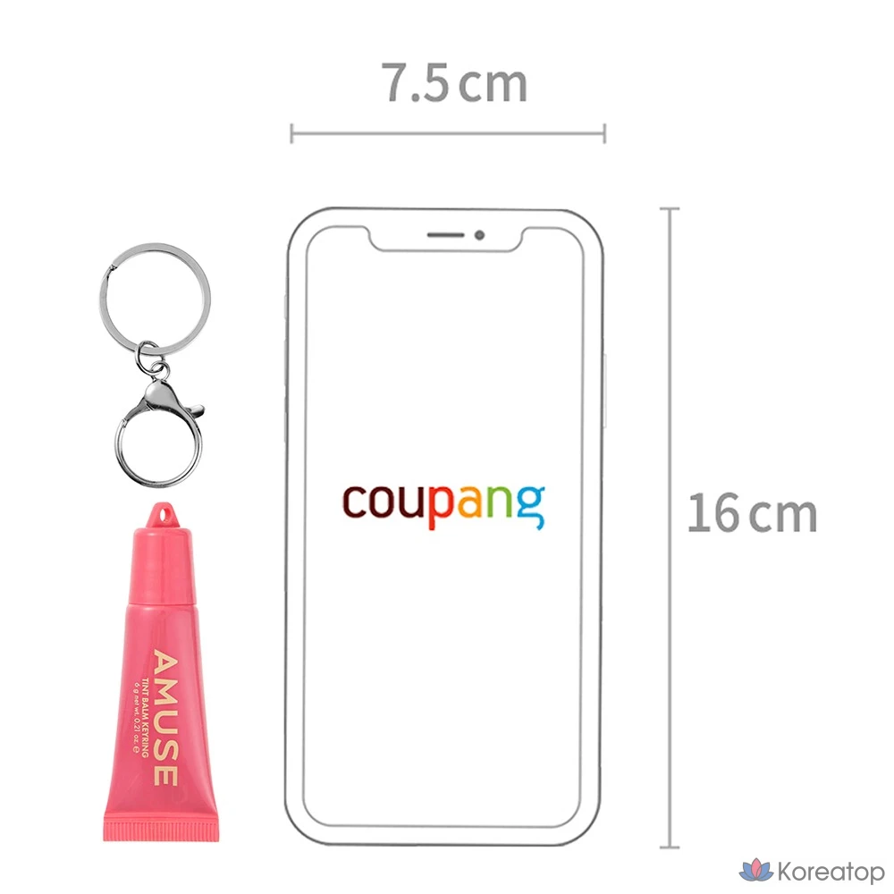 Бальзам для губ AMUSE Tint Keyring Lip Balm, 05 Rose Me, 6 г, 1 шт., фото 7