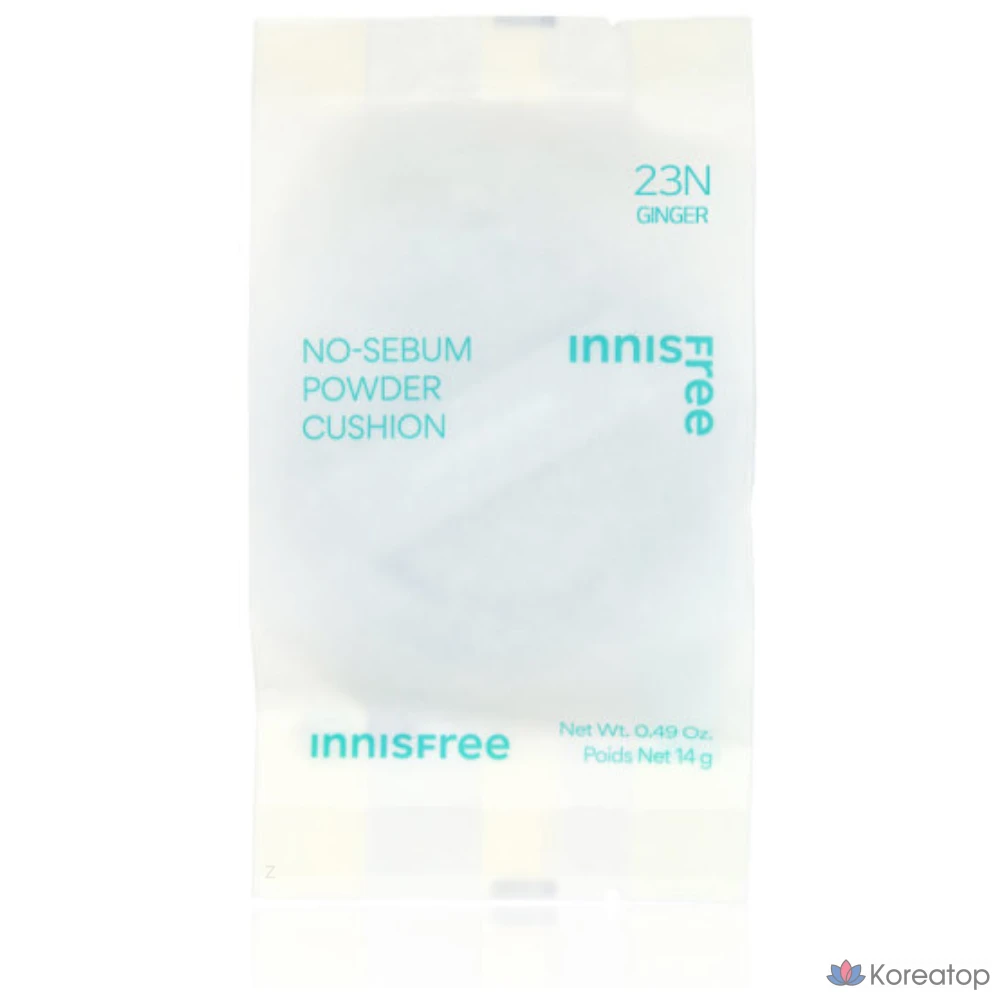 Сменный блок для пудры-кушона Innisfree No-Sebum Powder Cushion, 14 г, 23N (имбирь), 1 шт.
