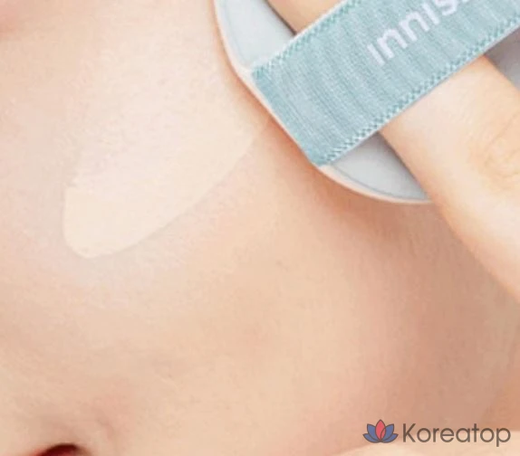 Innisfree No-Sebum Powder Cushion 14 г, Роза и ваниль (21C), 1 шт., фото 7