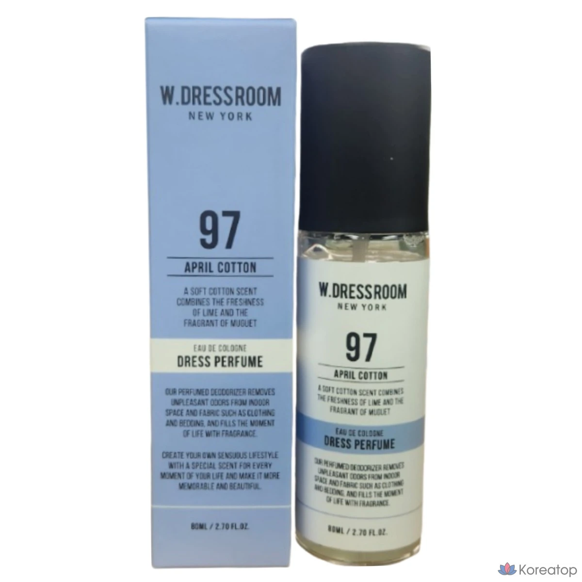 Парфюм для платья W.Dressroom, аромат «Апрель Хлопок» № 97, 80 мл, 1 шт.