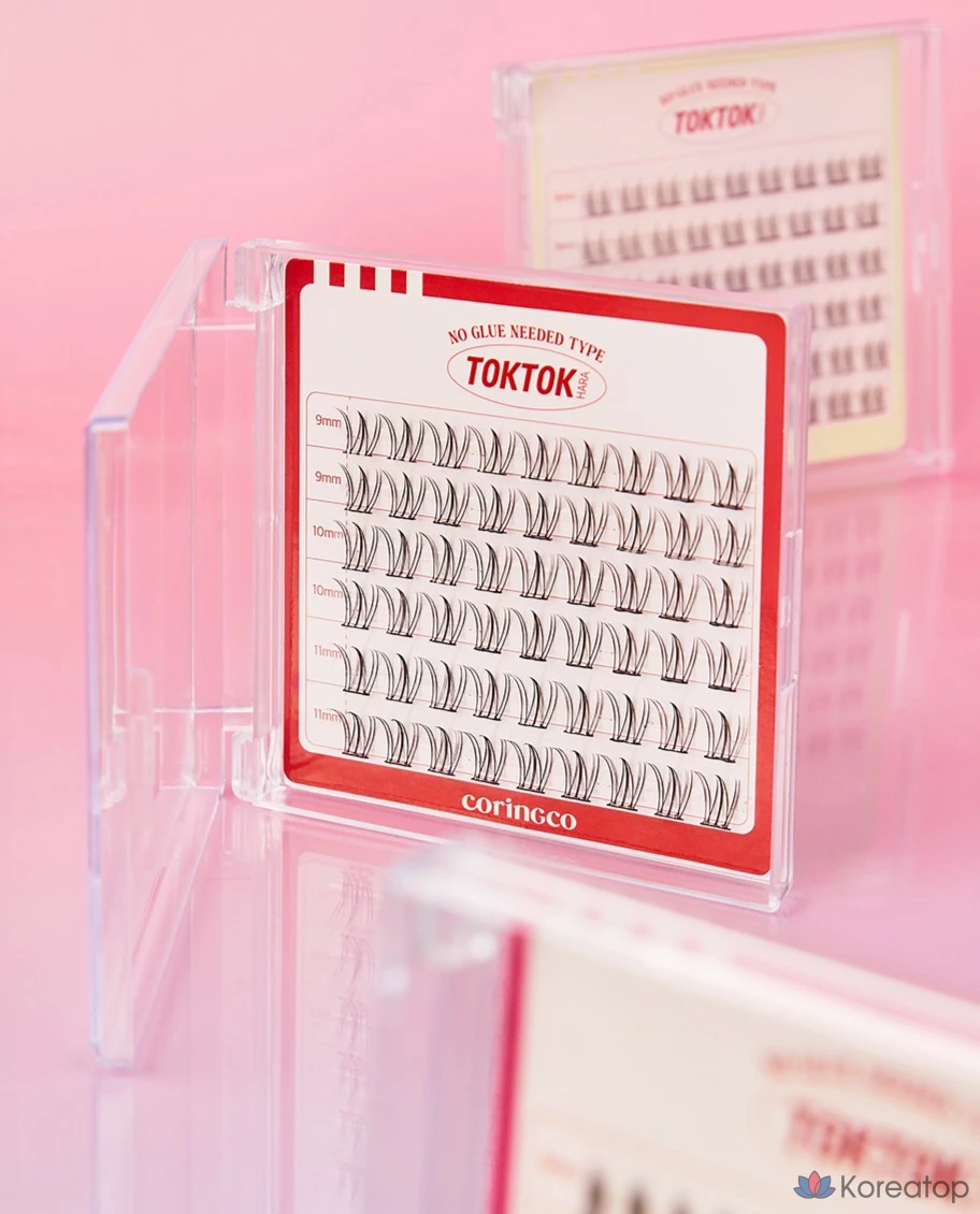 Накладные ресницы Corinco TokTok Hara без клея, цвет Cherry Cock, 1 шт.