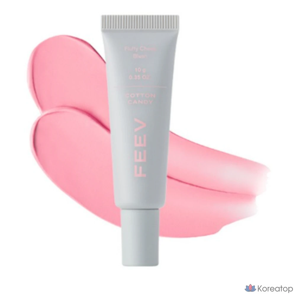 Пушистые румяна FEEV, 10 г, 1 шт., цвет «Сахарая вата».