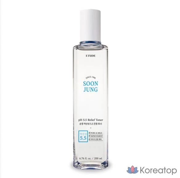 Успокаивающий тоник Etude House Soonjung Mildly Acidic 5.5, 200 мл, 1 шт.