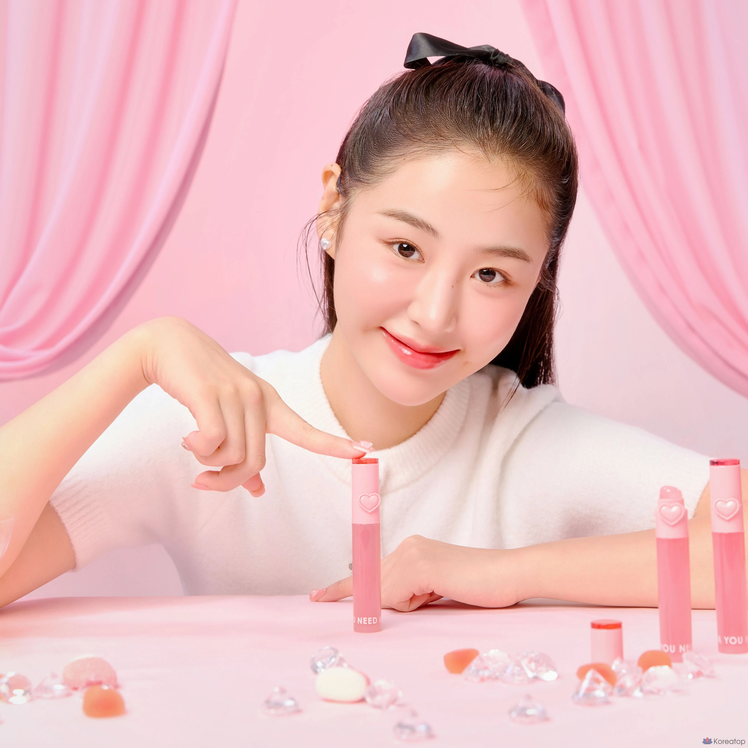 YNM Heart Gelling Tint (со встроенной силиконовой кисточкой), 01 Персиковый гелевый оттенок, 2,6 г, 1 шт., фото 6