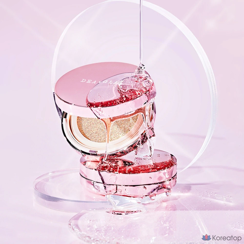 Набор ампульных тональных средств Dear Glam Glow Ampoule Cushion (основной продукт + сменный блок), № 23, бежевый, 24 г, 1 шт., фото 8