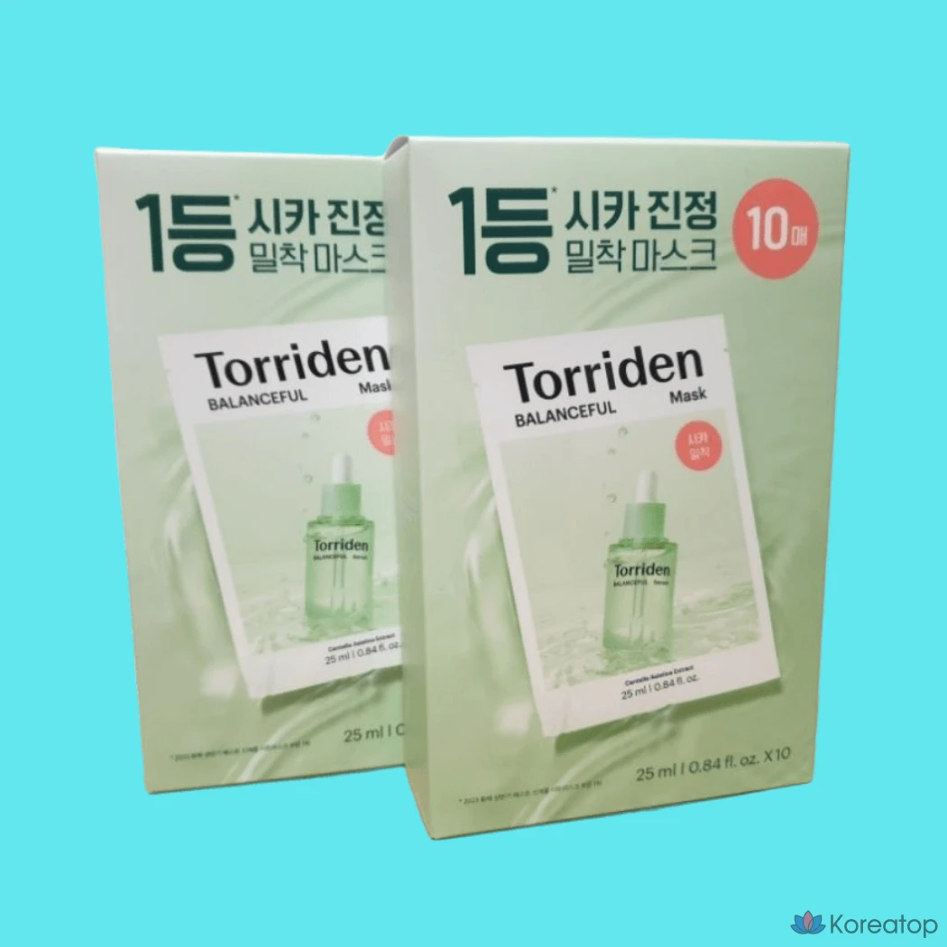 Успокаивающая маска для лица Torriden Balanced Peace of Mind Cica, 10 шт. (2 упаковки)