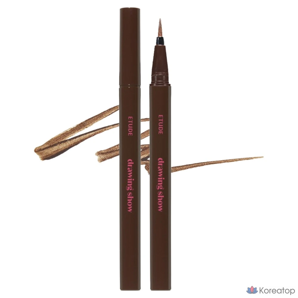 Подводка для глаз Etude House Drawing Show Brush Eyeliner, 0,6 г, цвет Angsim Brown, 1 шт.