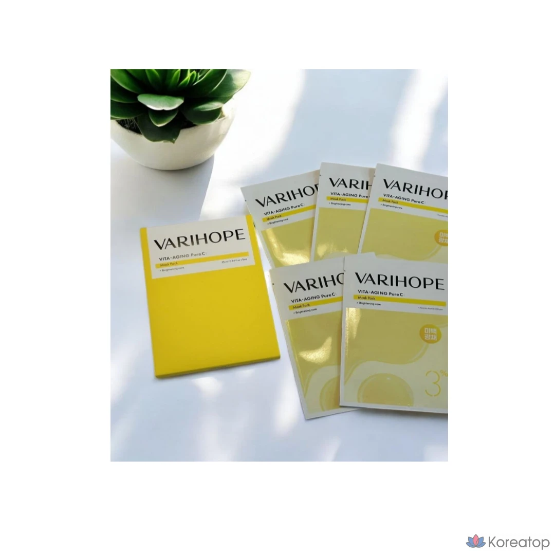 Набор масок для лица VARI:HOPE Vita Aging Pure C, 5 штук, 2 упаковки.