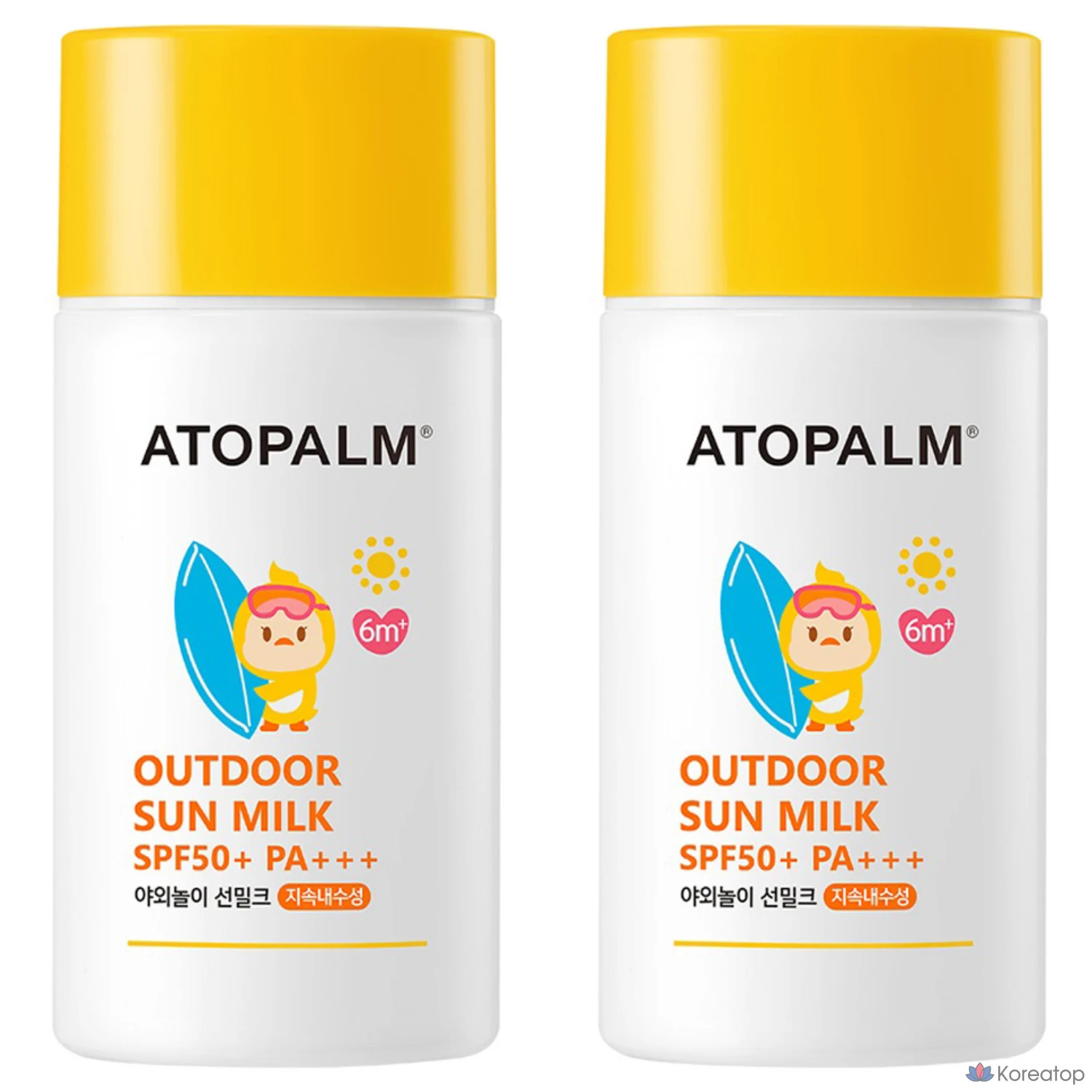 Солнцезащитное молочко Atopalm Outdoor Play для малышей, водостойкое, SPF50+ PA+++, 2 комплекта.