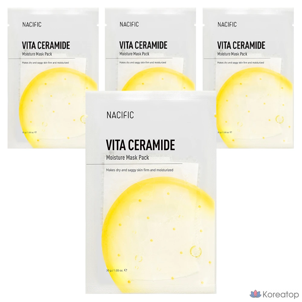 Набор увлажняющих масок Nesific Vita с керамидами, 1 упаковка, 4 упаковки.