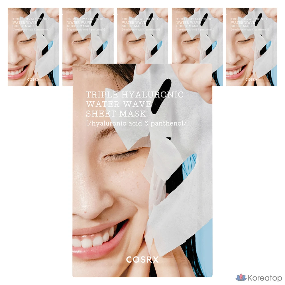 Тканевые маски COSRX Hydrium Triple Hyaluronic Water Wave, 1 упаковка, 6 упаковок