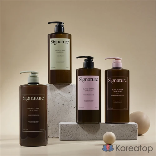 Шампунь Elastine Signature Scalp Care Damaged Hair Clinic с мягкой кислотностью, ароматом мускуса Blanche, 1 л, 1 шт.