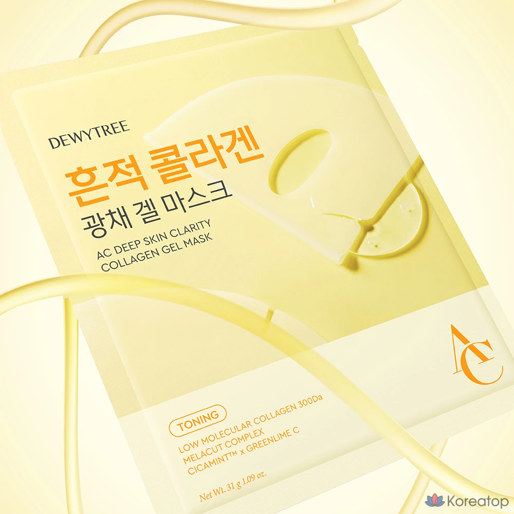 Гелевая маска Dewtree AC Deep Trace с коллагеном, 4 шт., 1 упаковка