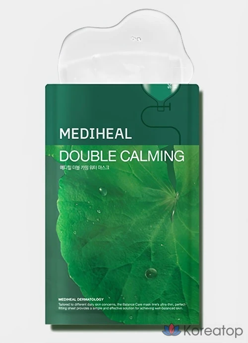 Тканевая маска для лица MEDIHEAL Double Calming Water Mask, 20 мл, 90 шт., фото 3