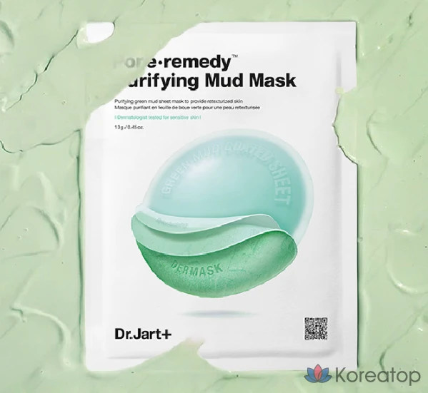 Очищающая грязевая маска для пор Dr. Jart+ Pore Remedy, 1 упаковка, 25 штук, фото 3