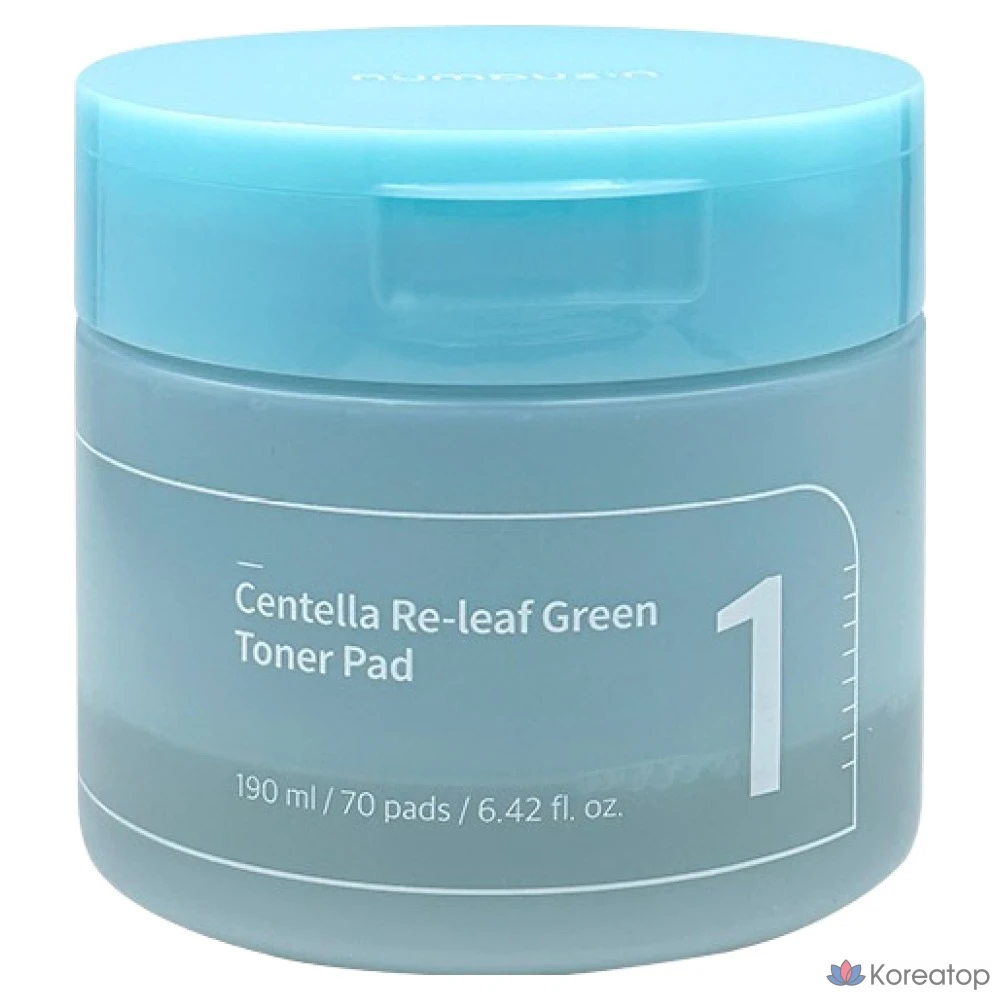 Набор для ухода за кожей Cica Refined Green Pad, 190 мл, 70 листов, 1 упаковка