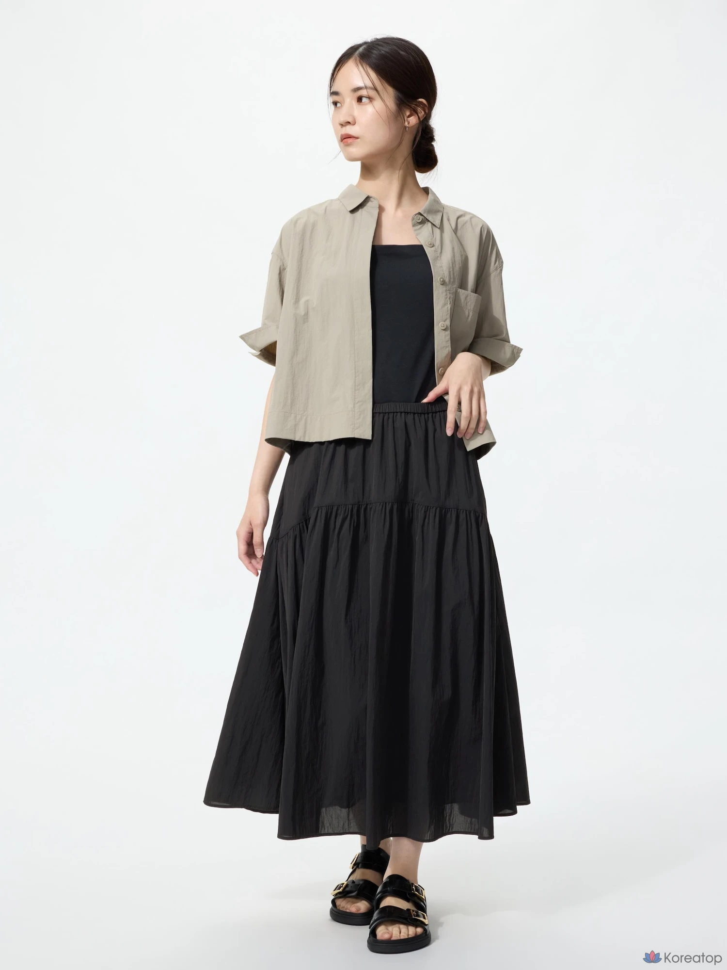 Юбка Uniqlo Nylon Gathered Skirt