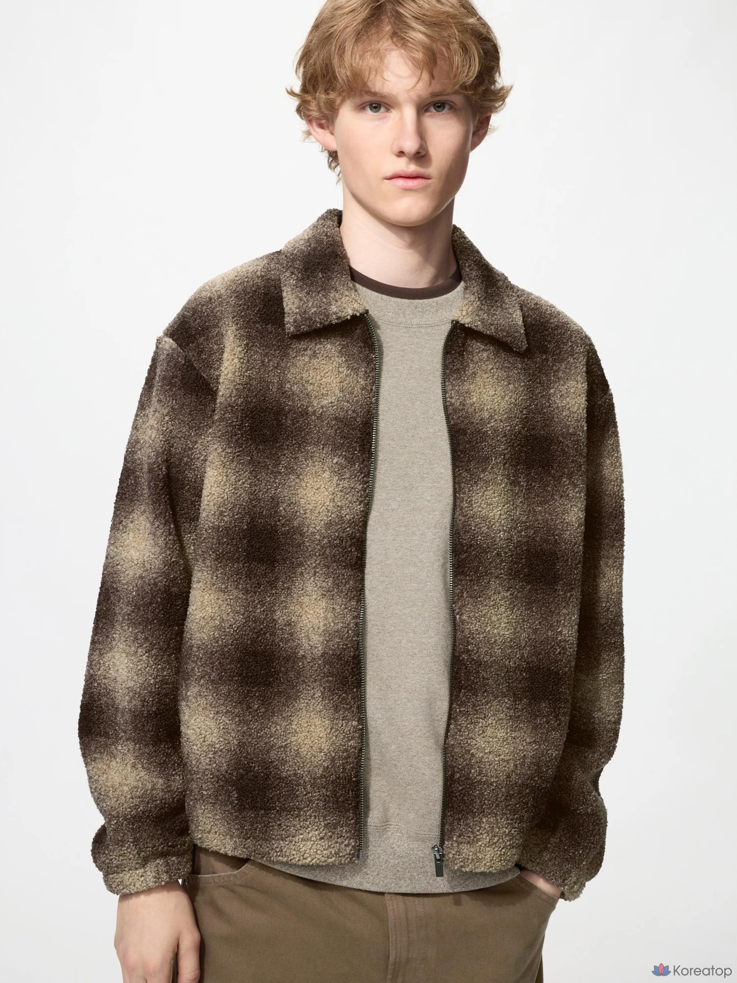 Куртка-блузон Uniqlo Boa Fleece Blouson Print