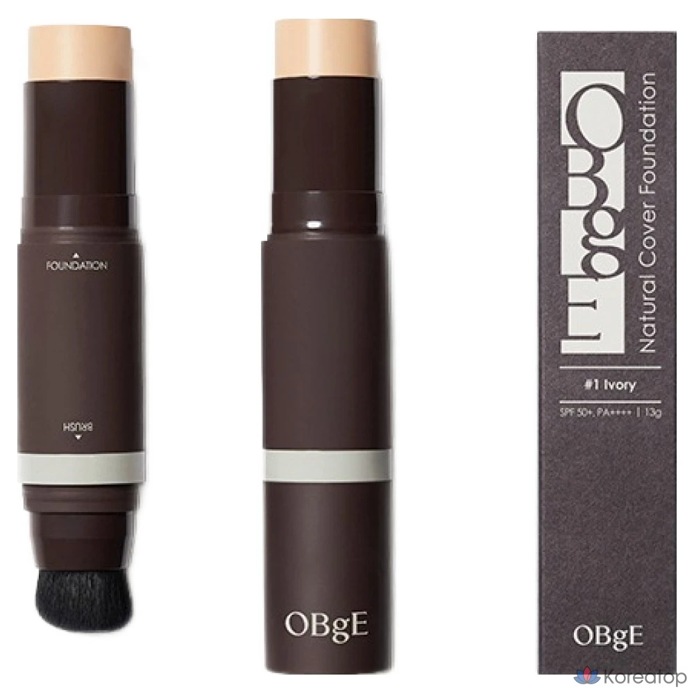 Тональный крем OBge Natural Cover для мужчин, 13 г, № 1, цвет слоновой кости, 1 шт., фото 2