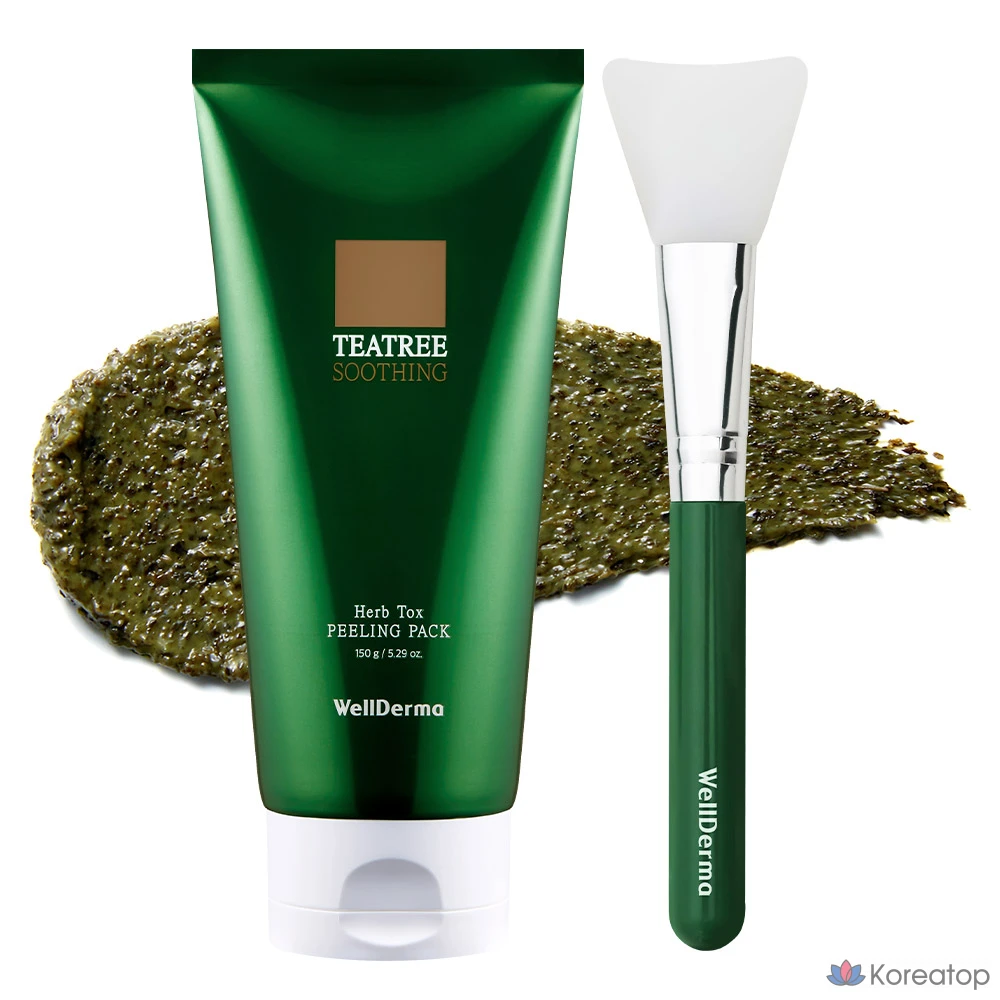Набор для пилинга WellDerma Chaisul Tea Tree Herb Tox Peeling Pack, 150 г, 1 упаковка.