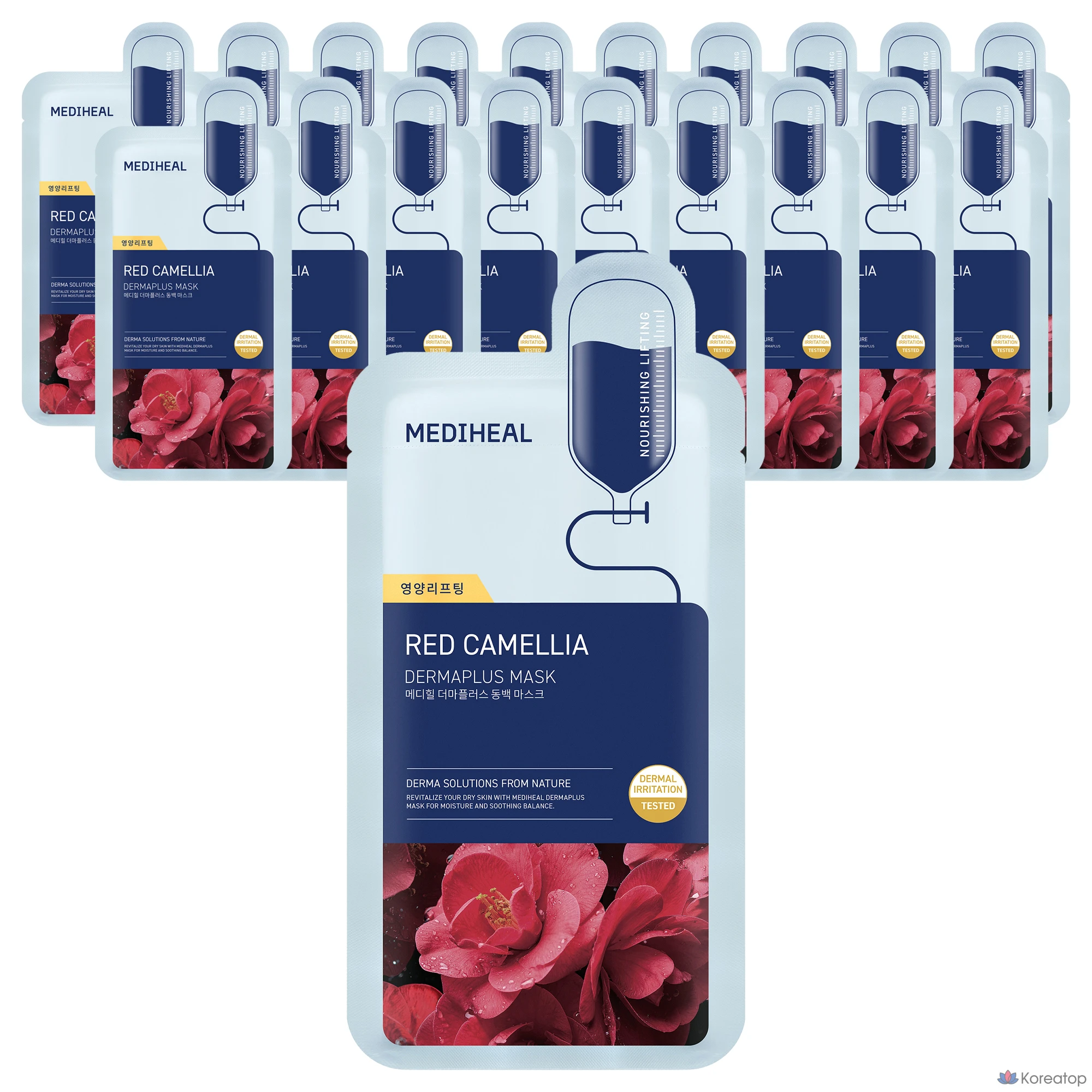 Тканевая маска для лица MEDIHEAL Dermaplus Camellia Mask, 20 шт.