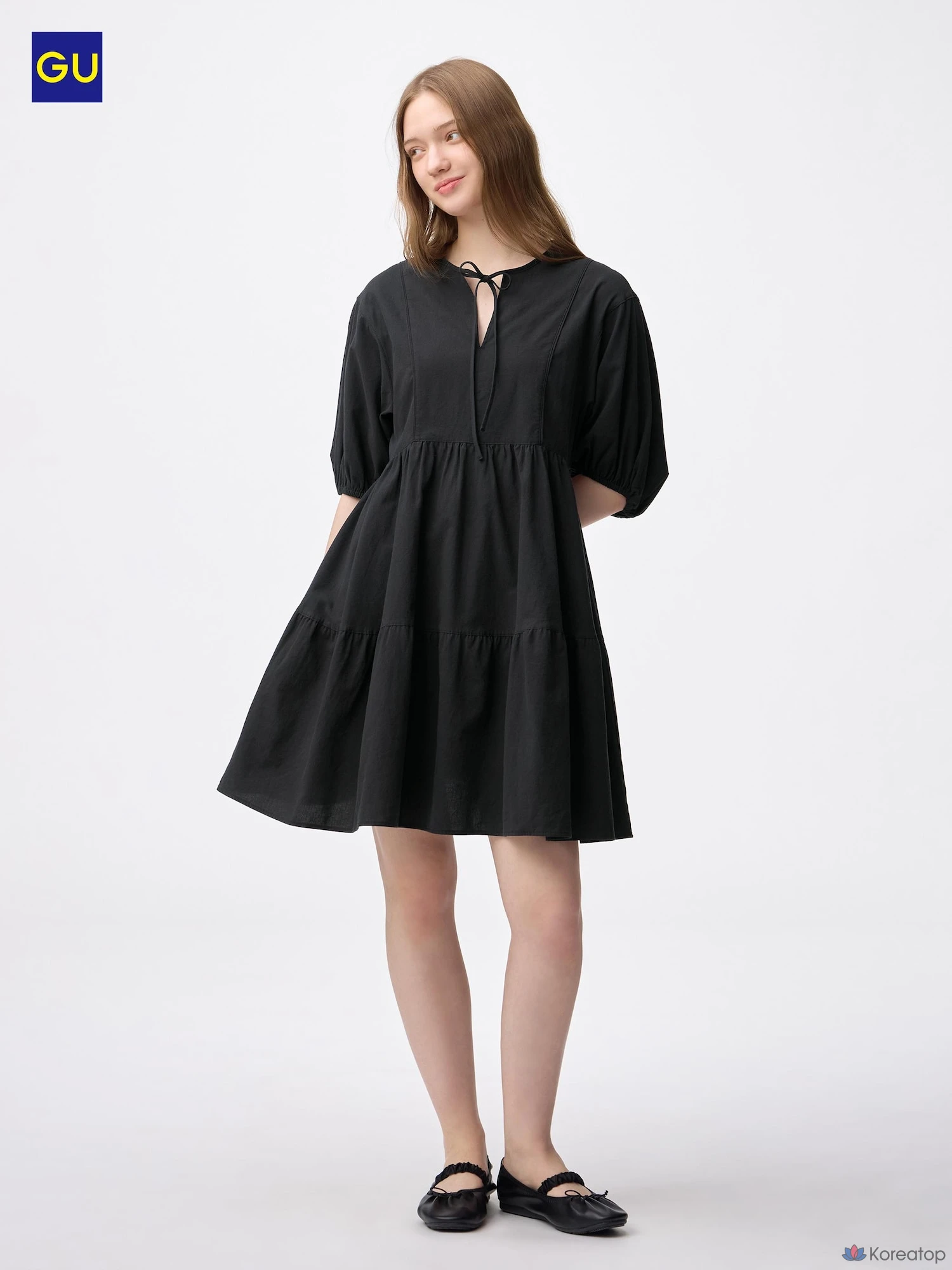 Платье Uniqlo Tiered Tunic Dress (Short Sleeve)