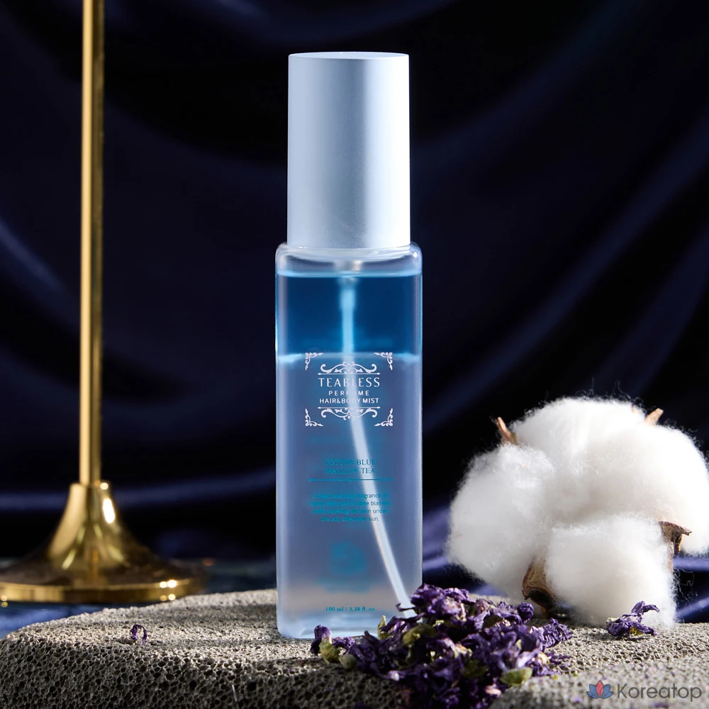 Парфюмерный спрей для волос и тела TEABLESS Blue Mellow Tea с ароматом хлопка, 1 шт., 100 мл