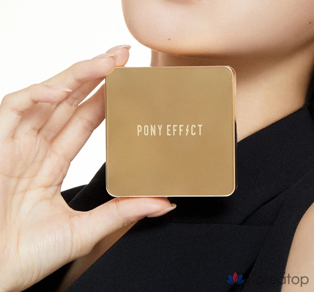 Тональный крем-кушон Pony Effect Coverstay Cushion Foundation EX, 15 г, 2 сменных блока, теплый оттенок № 21, натуральный цвет слоновой кости, 1 шт., фото 4