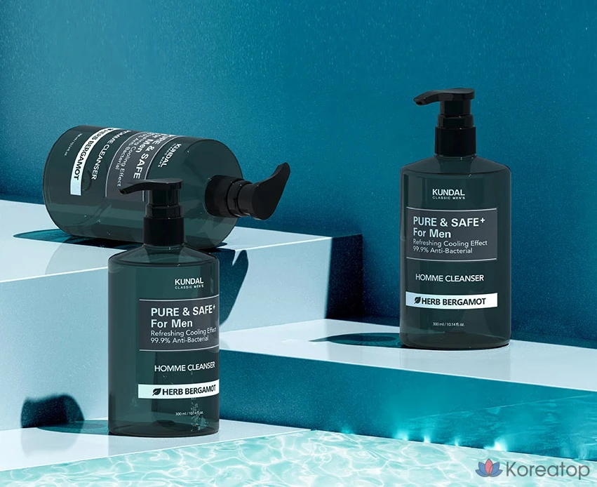 Охлаждающее средство для умывания Kundal Pure &amp; Safe для мужчин, 300 мл, 1 шт.