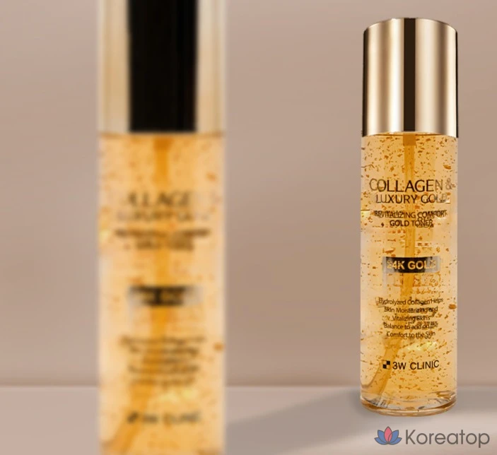 Тоник 3W Clinic Collagen &amp; Luxury Gold Comfort Gold, 1 шт., 200 мл