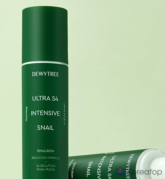 Dewtree Ultra S4 Интенсивная эссенция из улиточной слизи 150 мл + Эмульсия 150 мл, 1 комплект