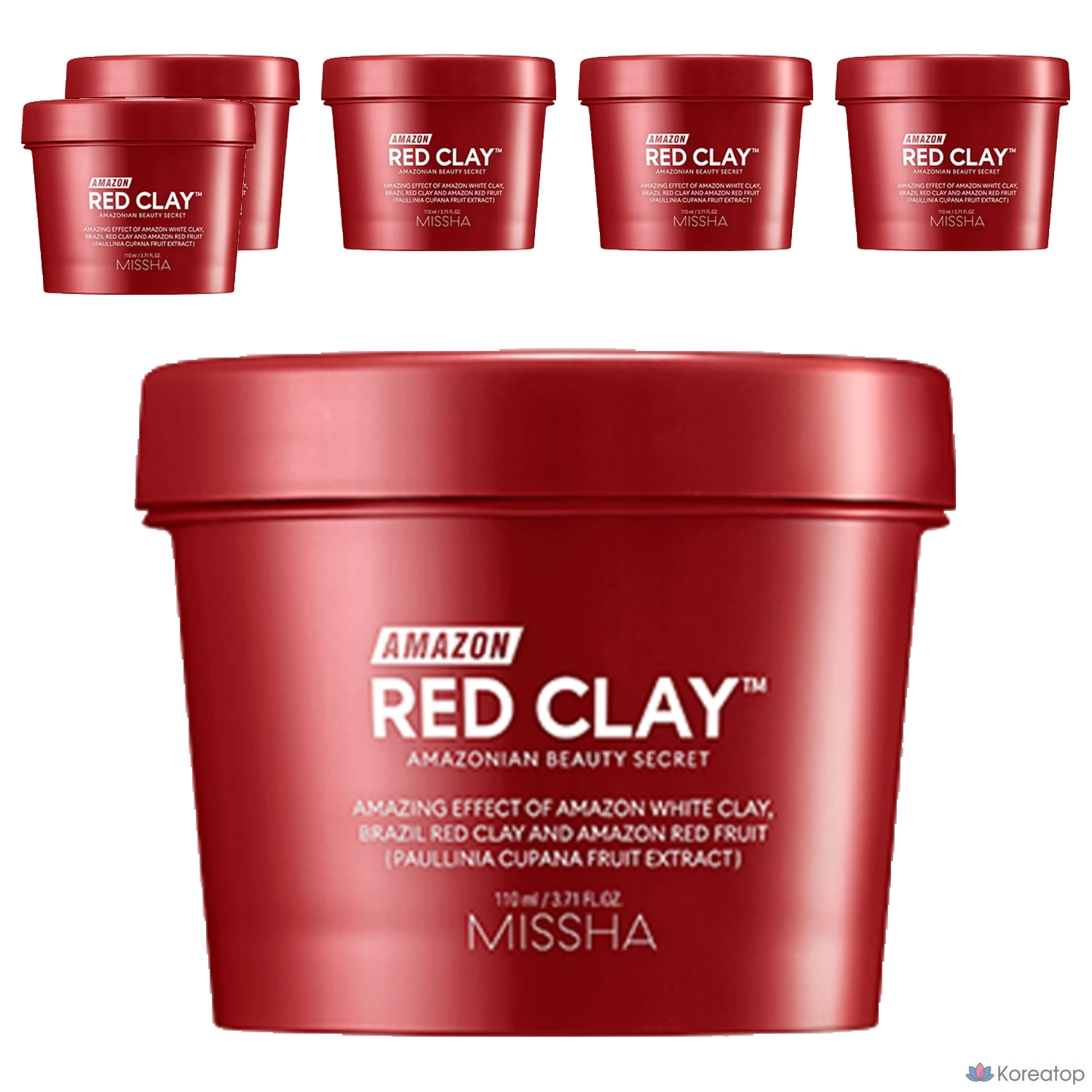 Маска для сужения пор Missha Amazon Red Clay, 110 мл, 1 упаковка, 6 упаковок