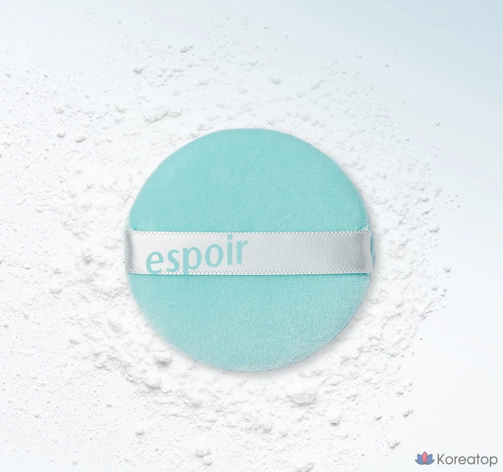 Набор из 4 пуховок для фиксации макияжа Espoir Fresh Setting Powder Puff, мятный цвет, набор из 5 штук., фото 2
