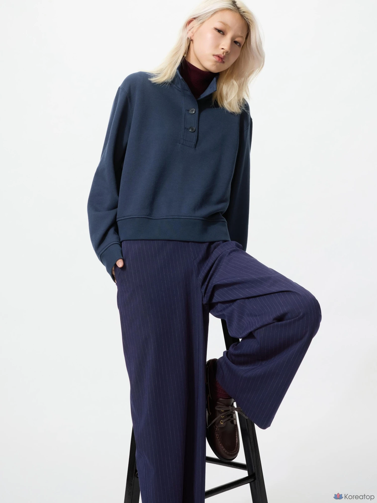 Брюки Uniqlo Smart Easy Pants, в полоску