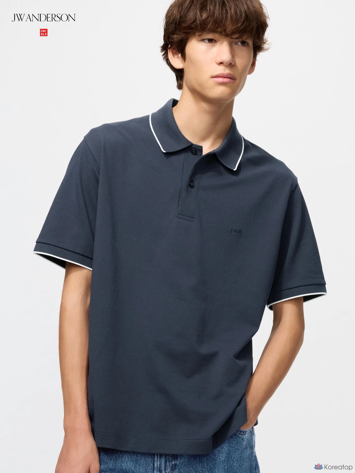Рубашка поло Uniqlo Dry Pique Polo Shirt Tipping